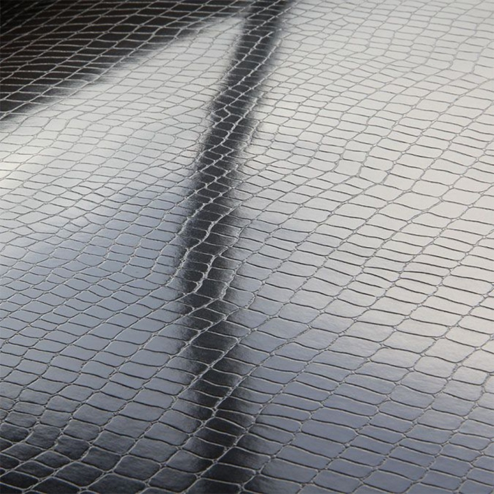 Papier Création 50 x 65 cm 250 g/m² Croco noir brillant - Corect Art - Rougier et Plé