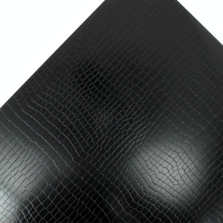Papier Création 50 x 65 cm 250 g/m² Croco noir brillant - Corect Art - Rougier et Plé