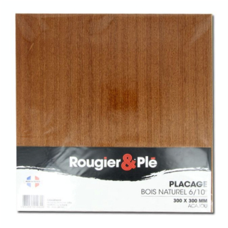 Placage bois naturel Acajou sapelli ep. 0,6 mm 30 x 30 cm - Rougier&Plé - Rougier et Plé
