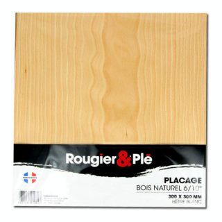 Placage bois naturel Hêtre blanc ep. 0,6 mm 30 x 30 cm - Rougier&Plé - Rougier et Plé