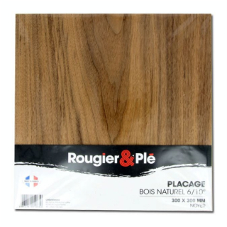 Placage bois naturel Noyer ep. 0,6 mm 30 x 30 cm - Rougier&Plé - Rougier et Plé