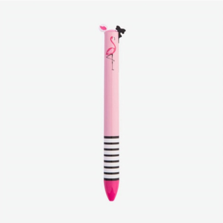 Style bille Click & Clack 2 couleurs miss flamingo - Legami - Rougier et Plé