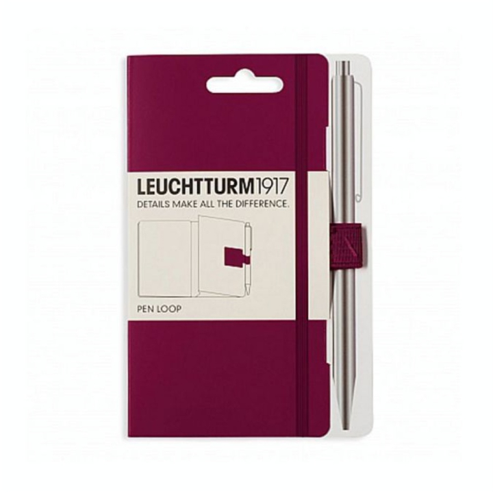 Attache stylo pour carnet Pen Loop Violet Port Red - Leuchtturm1917 - Rougier et Plé