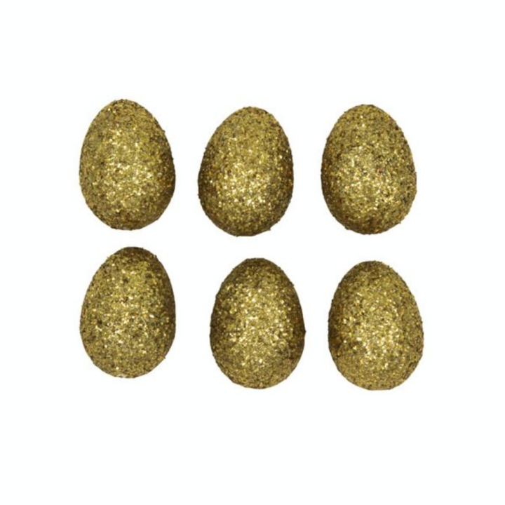 Œuf pailleté doré x 6 pcs - CTOP - Rougier et Plé