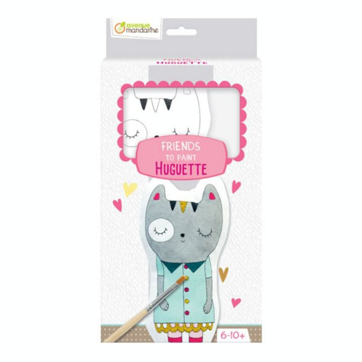 Peluche à peindre Huguette le Chat - Avenue Mandarine - Rougier et Plé