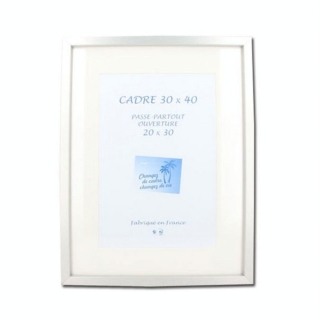 Cadre Carla MDF décor Aluminium 30 x 40 cm + Passe-partout 20 x 30 cm - Rougier&Plé - Rougier et Plé