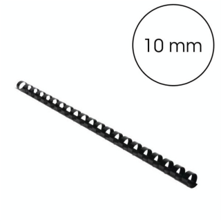 Peigne de reliure plastique Noir A4 Ø 10 mm 25 pcs - Gbc - Rougier et Plé