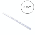 Peigne de reliure plastique Blanc A4 Ø 8 mm 25 pcs - Gbc - Rougier et Plé
