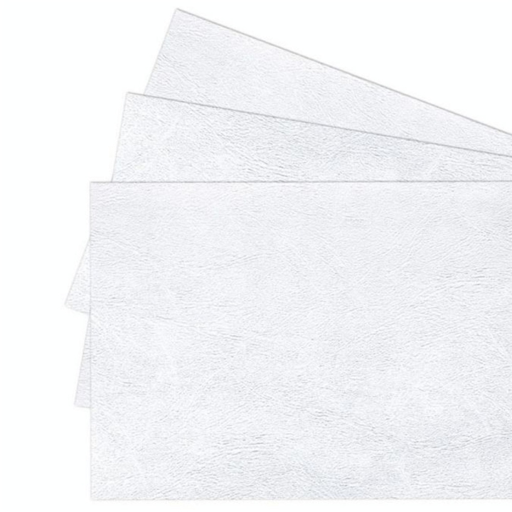 Plat de couverture Grain cuir A4 250 g/m² Blanc 25 pcs - Gbc - Rougier et Plé