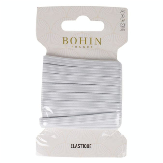 Élastique tressé Blanc demi large 8 g - 3,5 m - Bohin - Rougier et Plé