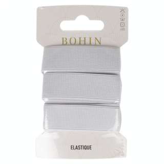 Élastique tissé souple Blanc 18 mm x 0,8 m - Bohin - Rougier et Plé