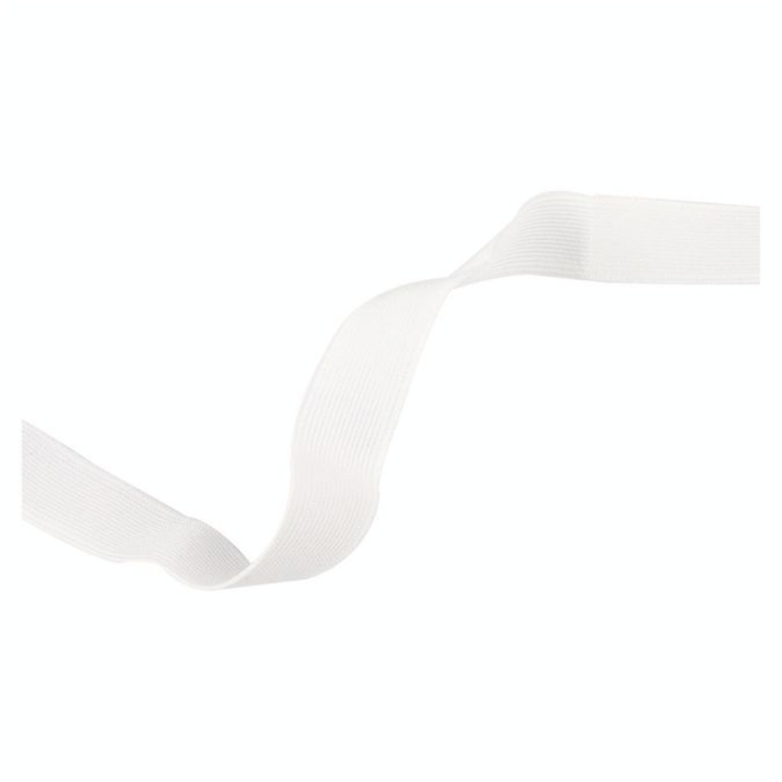 Élastique tissé souple Blanc 18 mm x 0,8 m - Bohin - Rougier et Plé