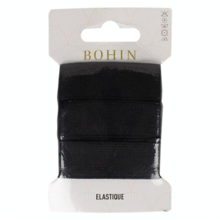 Élastique tissé souple Noir 18 mm x 0,8 m - Bohin - Rougier et Plé