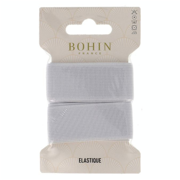 Élastique tissé souple Blanc 28 mm x 0,8 m - Bohin - Rougier et Plé