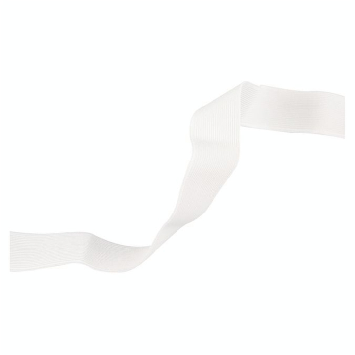Élastique tissé souple Blanc 28 mm x 0,8 m - Bohin - Rougier et Plé