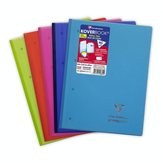 Bloc de cours 22,3 x 29,7 cm petits carreaux Q.5x5 160p perforées Koverbook - Clairefontaine - Rougier et Plé