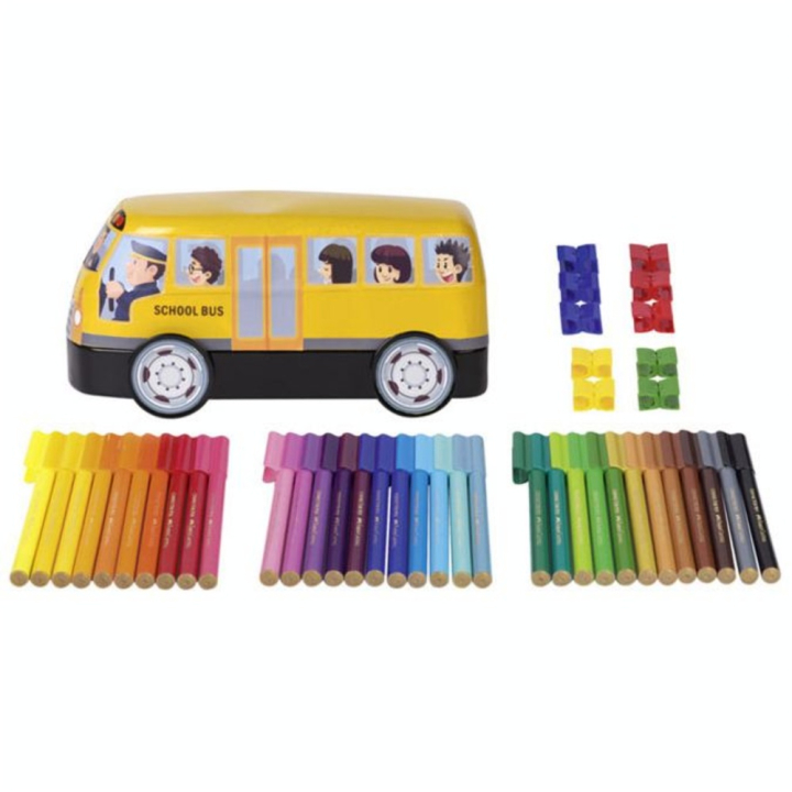 Coffret métal bus 30 feutres connector - Faber-Castell - Rougier et Plé