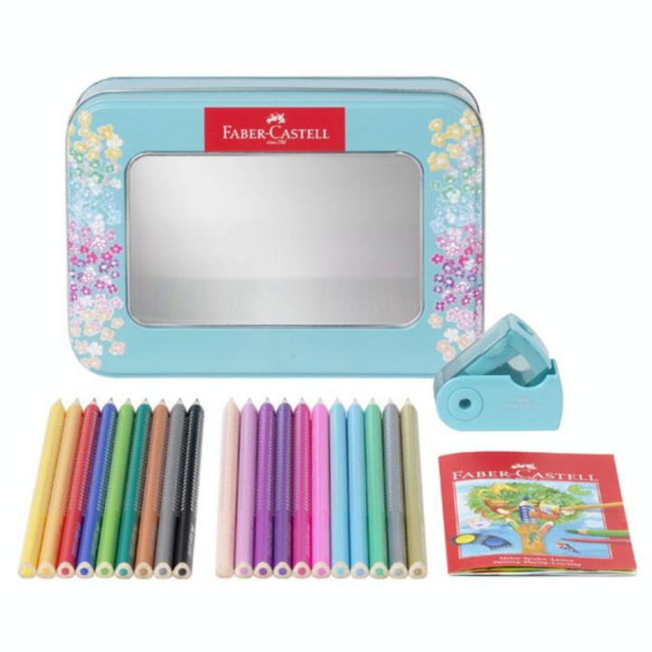 Coffret métal Sparkle 20 crayons + taille crayon - Faber-Castell - Rougier et Plé