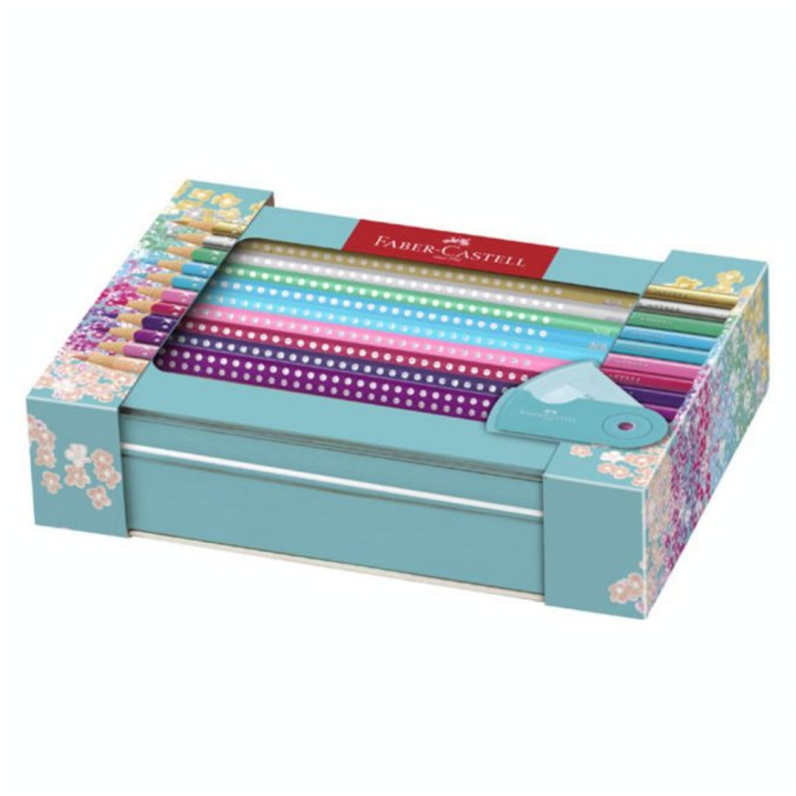 Coffret métal Sparkle 20 crayons + taille crayon - Faber-Castell - Rougier et Plé
