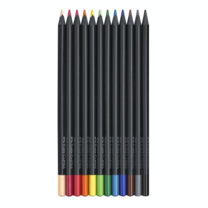 Crayons de couleurs Black edition 12 pcs - Faber-Castell - Rougier et Plé