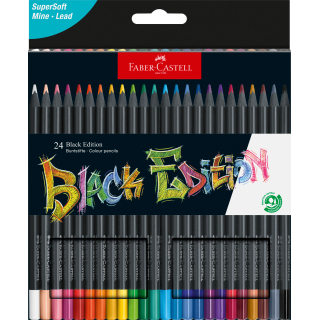 Crayons de couleur Black edition 24 pcs - Faber-Castell - Rougier et Plé