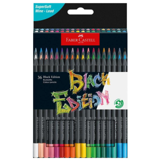 Crayons de couleurs Black edition 36 pcs - Faber-Castell - Rougier et Plé