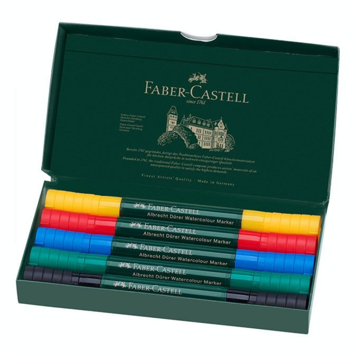 Marqueur aquarellable Albrecht Dürer Set 5 feutres - Faber-Castell - Rougier et Plé
