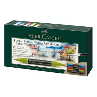 Marqueur aquarellable Albrecht Dürer Set 5 feutres Urbain - Faber-Castell - Rougier et Plé