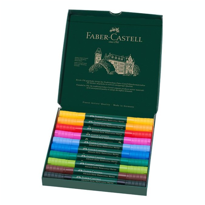 Marqueur aquarellable Albrecht Dürer Set 10 feutres - Faber-Castell - Rougier et Plé