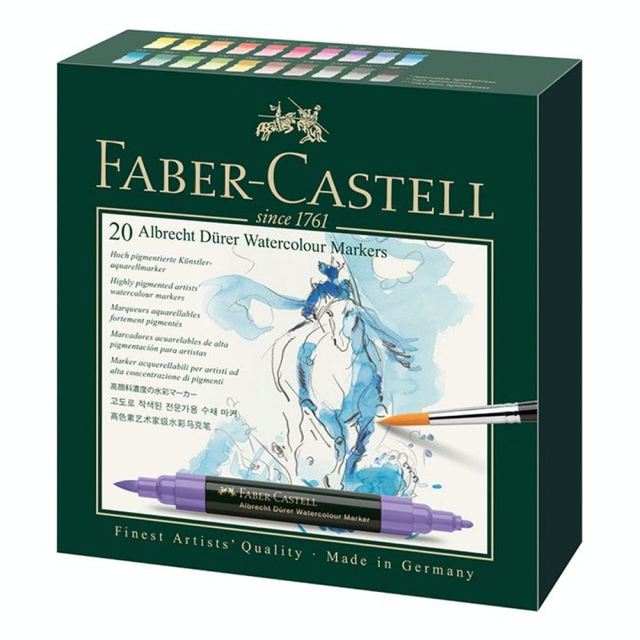 Marqueur aquarellable Albrecht Dürer Set 20 feutres - Faber-Castell - Rougier et Plé