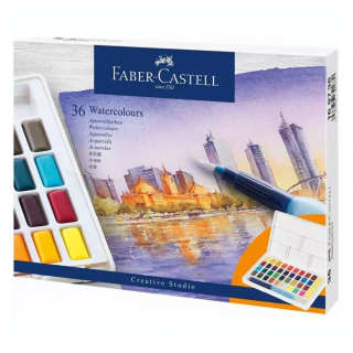 Peinture aquarelle Creative Studio 36 demi-godets - Faber-Castell - Rougier et Plé
