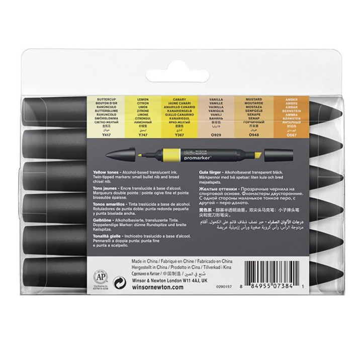 Marqueur Promarker Set Jaunes - Winsor & Newton - Rougier et Plé