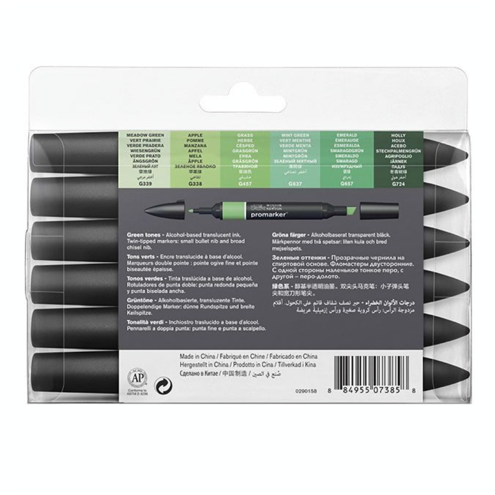 Marqueur Promarker Set Verts - Winsor & Newton - Rougier et Plé