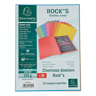Chemise 220 g/m² Set 10 couleurs - Exacompta - Rougier et Plé