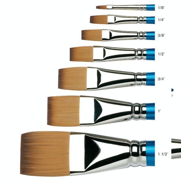 Pinceau plat fibres synthétiques Cotman Série 666 Court - Winsor & Newton - Rougier et Plé