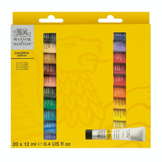 Peinture acrylique fine Galeria Assortiment 20 tubes 12 ml - Winsor & Newton - Rougier et Plé