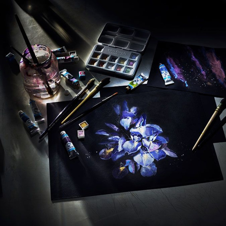 Bloc de papier noir 360 g/m² 12 feuilles - Van Gogh - Rougier et Plé