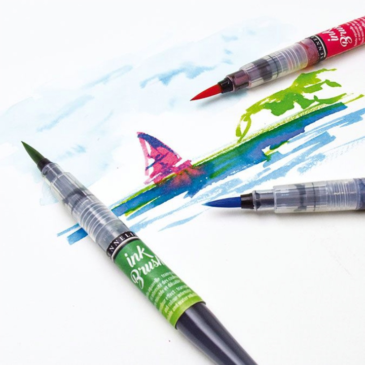 Pinceau à réservoir d'encre Brush Set Irisé 6 couleurs - Sennelier - Rougier et Plé