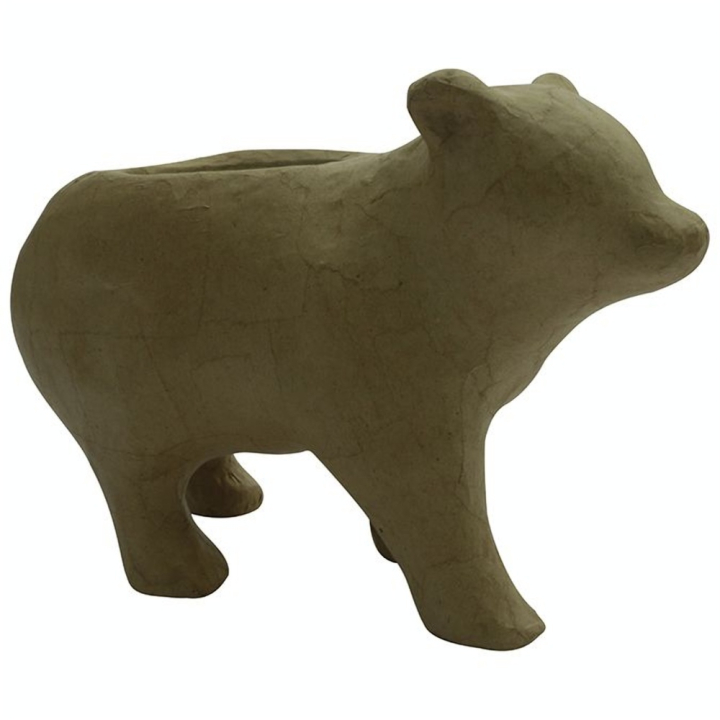 Cache-pot ours en papier mâché 20 cm - Décopatch - Rougier et Plé