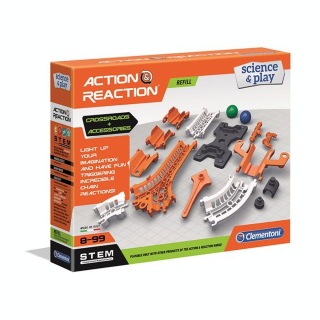 Jeu scientifique Action & Réaction extension Rails + Plateforme + Jonctions - Clementoni - Rougier et Plé