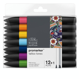 Marqueur Promarker Set Tons tatouage 13 pcs - Winsor & Newton - Rougier et Plé