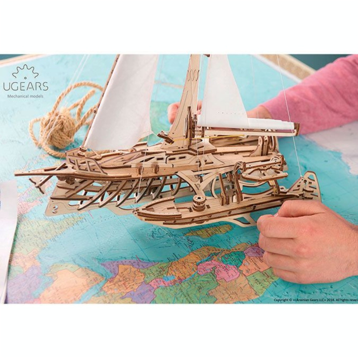 Puzzle mécanique en bois Trimaran Mérihobus - UGEARS - Rougier et Plé