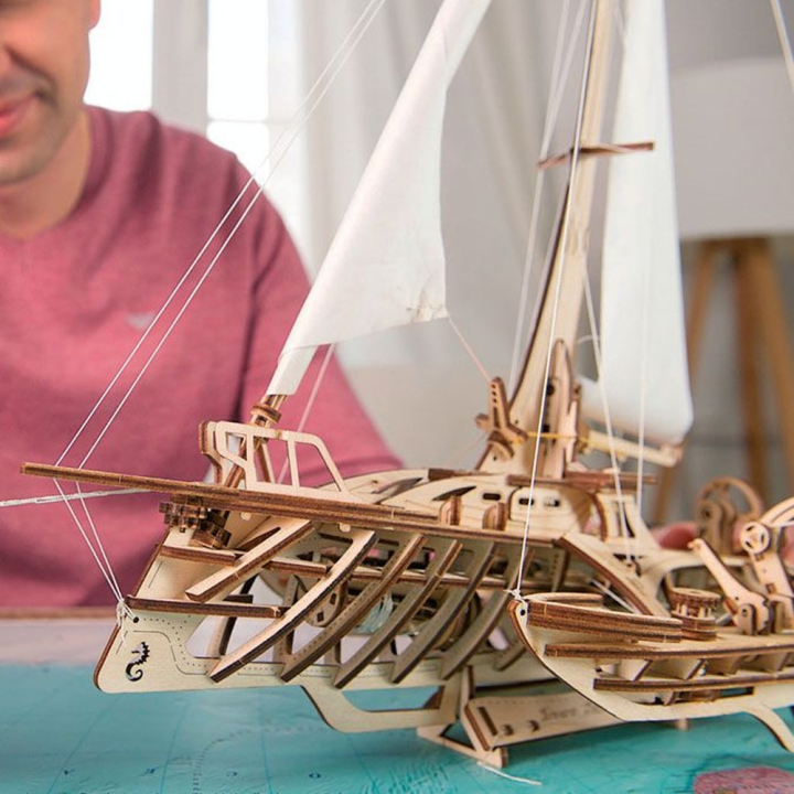 Puzzle mécanique en bois Trimaran Mérihobus - UGEARS - Rougier et Plé