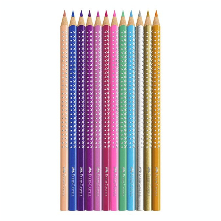Crayon de couleur Sparkle Boîté métal 12 crayons - Faber-Castell - Rougier et Plé