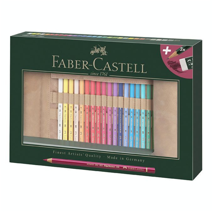 Crayon de couleurs Polychromos Trousse 30 crayons + accessoires - Faber-Castell - Rougier et Plé