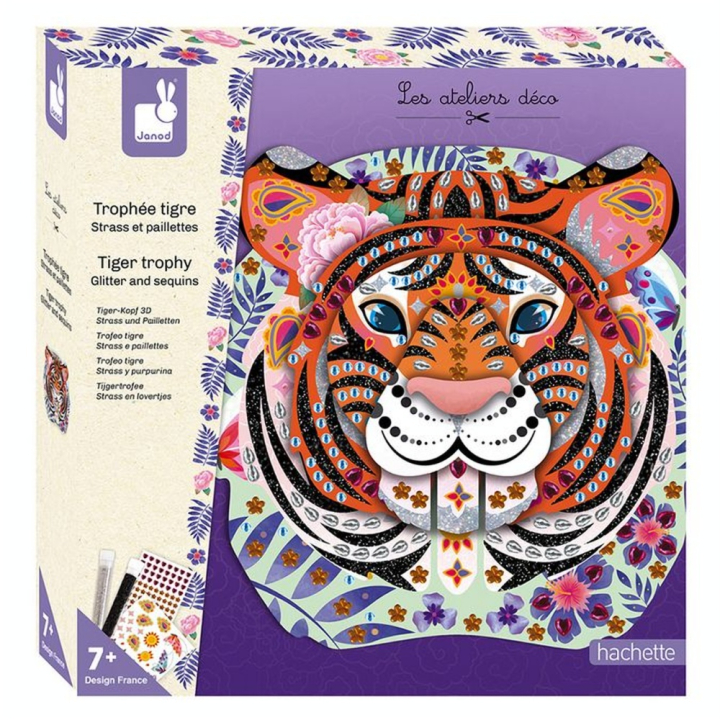 Kit créatif Strass et paillettes Trophée Tigre - Janod - Rougier et Plé