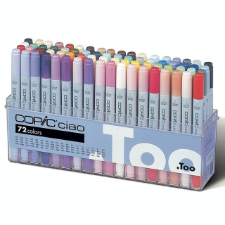 Marqueur à alcool double-pointe Ciao Set A 72 couleurs - Copic - Rougier et Plé