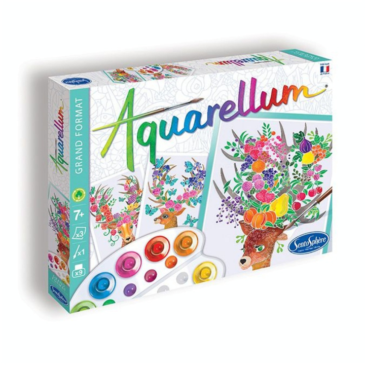 Aquarellum coffret Cerfs Enchantés - Sentosphère - Rougier et Plé