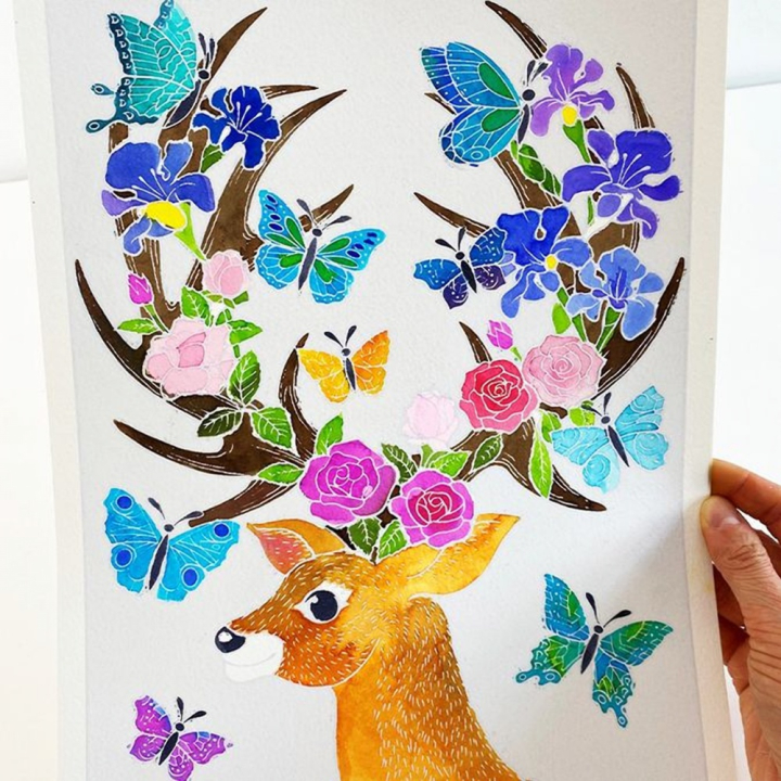 Aquarellum coffret Cerfs Enchantés - Sentosphère - Rougier et Plé