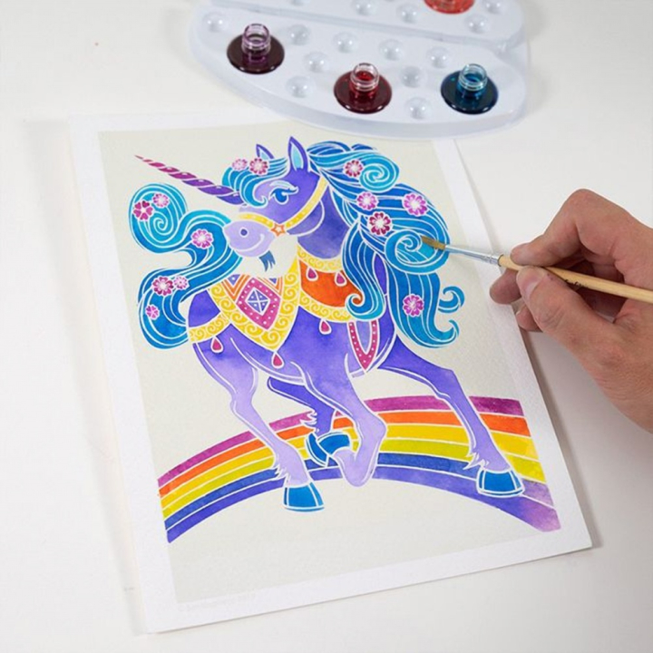 Aquarellum Junior coffret Licornes - Sentosphère - Rougier et Plé